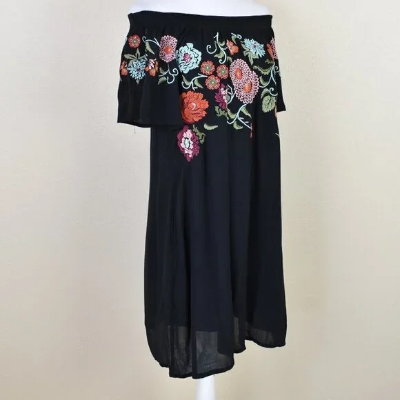 Sundance Blossom Embroidered Floral Off Shoulder Dress - XS - Picture 7 of 10